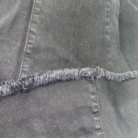 Mumu Blue pants/jeans button fly bell bottoms with raw hem - Picture 9 of 9